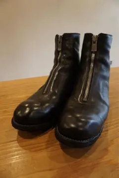 極美品コードバンguidiブーツ黒×白44カルペディエムieribレースアップ