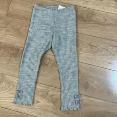 ANNA SUI リブ編みグレー レギンス 100cm