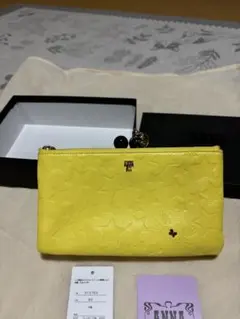 ANNA SUI イエロー 長財布 星型エンボス