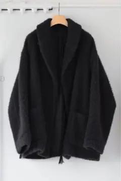 COMOLI 23aw カシミヤショールカラーコート ブラック 3