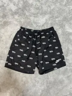 NIKEナイキ ナイロンハーフパンツ 総柄 水陸両用