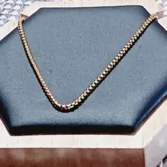 ゴールド ステンレス チェーンネックレス幅0.2cm長さ55cm