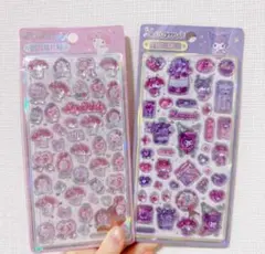 【正規品】クロミ&マイメロディ 3D立体　ボンボンドロップシール　2枚セット