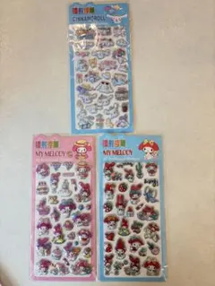 マイメロ、シナモン　シール3枚セット