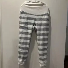 マタニティ用　ふわふわあったかルームパンツ　グレー①