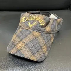 キャロウェイ　チェック柄　サンバイザー　ゴルフ