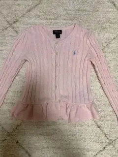 Polo Ralph Lauren ピンク カーディガン 6X ラルフローレン