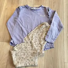 フリル付き長袖Tシャツ　レギンス　2点セット 120cm