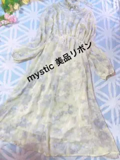 美品mystic ミスティックシアーフラワーワンピース Fサイズ パステルカラーのサムネイル