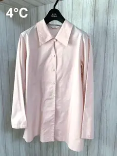 4℃ 長袖ブラウス　ピンク