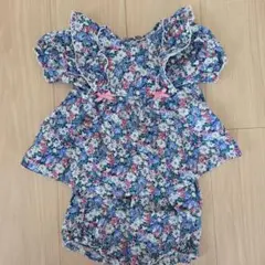 cottoli コトリ　リバティ　花柄　セットアップ　80