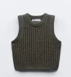 ZARA 透かし編みトップス　ニット