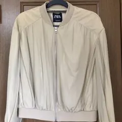 ZARA チュールボンバージャケット ベージュ Mふんわり袖のサムネイル