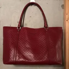 Gucci トートバッグ レッド GG柄 レザーのサムネイル