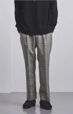 ユナイテッドアローズ　チェック 1プリーツ パンツ L
