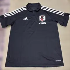 adidas 日本代表 ポロシャツ 黒 サッカー Lサイズ 非売品 - メルカリ