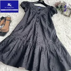 極美品✨バーバリーブルーレーベル　ワンピース　黒　Ｍ　シャドーノバチェックy2k