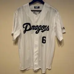 【美品】中日ドラゴンズ　6番　平田　ユニフォーム　大人用フリー　白　プロ野球