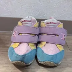 HOT BISCUITS ベビーシューズ ピンク/イエロー/ブルー　うさちゃん