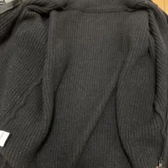 ジップアップ ニットセーター ブラック グレー