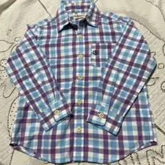 美品☆HOT BISCUITS☆ミキハウス チェックシャツ☆120