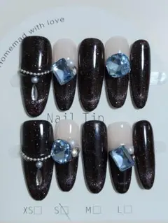 A4エレガントなネイルチップセットSサイズ10個セット