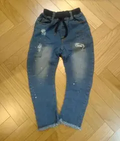 G＆F ダメージ加工 ペイント デニムパンツ 11