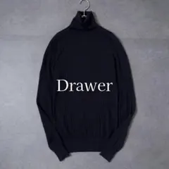 極美品 ドゥロワー カシミヤ100% タートルネック ニット 赤 2 M〜L相当