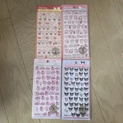 キティ　マイメロ　クロミ　ボンボンドロップシールミニ