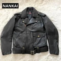 NANKAI 南海レザー ダブルライダース 黒 フェード XL メルカリ