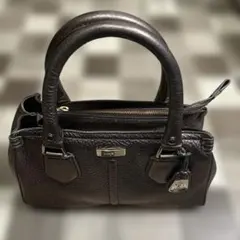 コールハーンレディースブロンズブラウン レザー ハンドバッグ美品　正規品