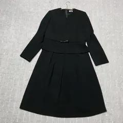 美品！クロエ［東京イギン］セット　ブラックフォーマル　ノーカラー　ワンピース