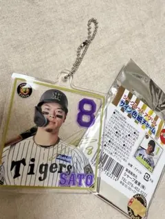 阪神タイガース　シークレット　アクリルサイン色紙チャーム　佐藤輝明 選手