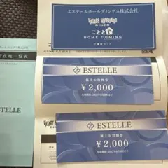 エステールHD 株主お買い物券4000円分 ご優待カード付のサムネイル