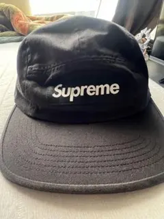 Supreme 黒キャップ アジャスタブル