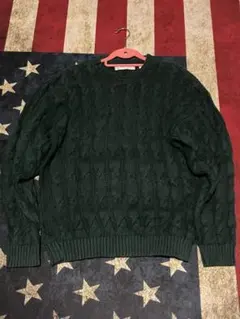 GOFFREY BEENE ダークグリーン ケーブルニット L