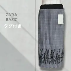 【ZARA】タグ付き レディース プリーツスカート ゴムウエスト 花柄 ザラのサムネイル