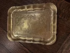 アンティーク調 ゴールドトレイ レリーフ装飾 小物入れ