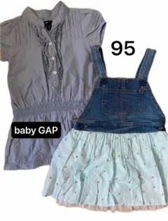ワンピース　半袖　キャミソール　95cm 2点セット　baby GAP デニム