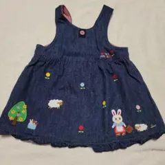ミキハウス　デニムワンピース　90cm