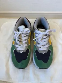 new balance カジュアルスニーカー グリーン/ネイビー/イエロー