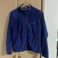 モンベル クリマエアライニング ジャケット 160 ブルー