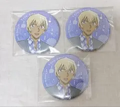 安室透 缶バッジ 3点 名探偵コナン 隻眼の残像 キャラバッジコレクション