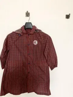 familiarチェック柄フード付きレインコート 120