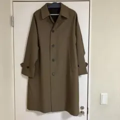 メンズブラウン系チェック チェスターコート　GU