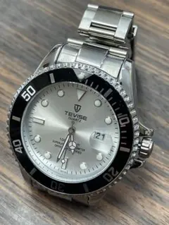 値下げ　オマージュ　自動巻　ブラックダイヤル ステンレス オマージュ・ウォッチ