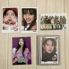TWICE サイン　直筆　トレカ　セット　モモ　サナ　ミナ　ツウィ twice 初回 特典 トレカ coaster Lane2 ピンク 9枚 コンプ knock