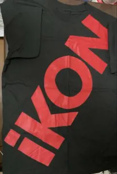 iKON Tシャツ ブラック フリーサイズ 赤ロゴ EARLY iKONIC
