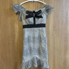 Tikaリボングレーレースドレス