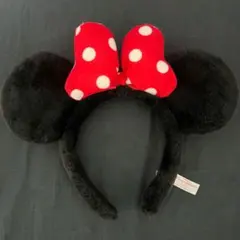 ミニーマウス カチューシャ 赤い水玉